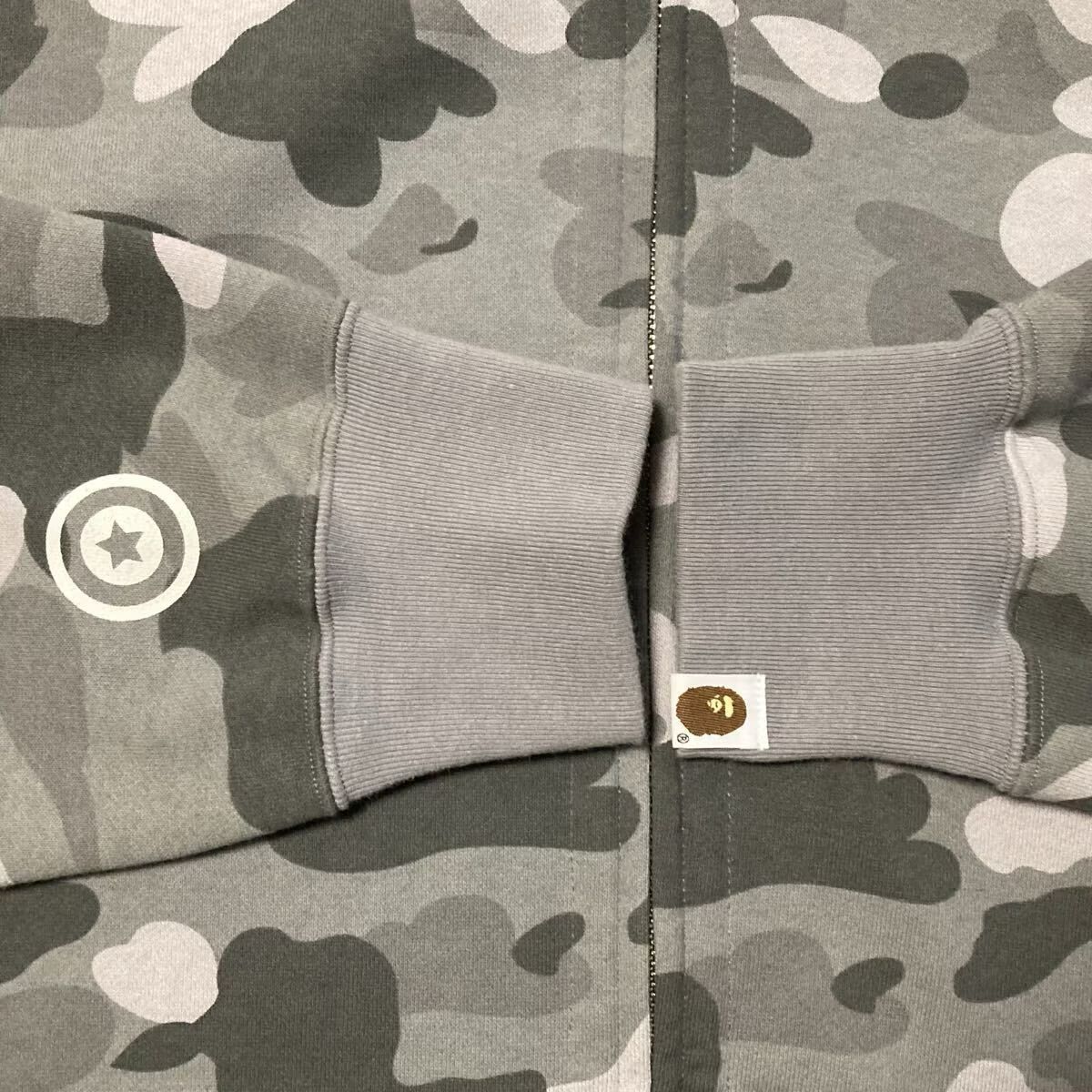 ☆2XL☆ Color Camo Gray ダブル シャーク パーカー Double shark full