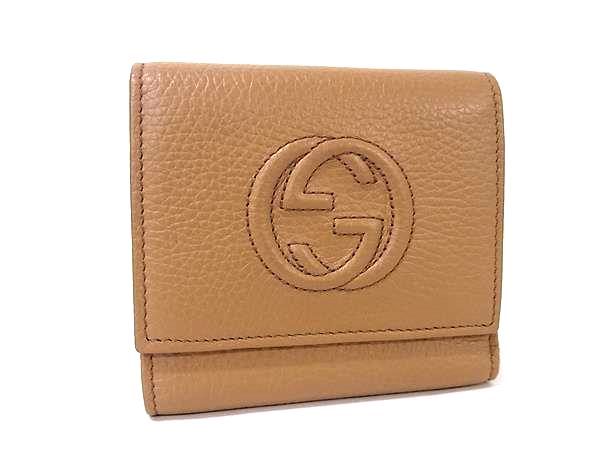 ■新品■未使用■GUCCI グッチ 59827 2149 ソーホー インターロッキングG レザー 三つ折り 財布 ウォレット 札入れ キャメル系 FS9051 □新品□未使用□GUCCI グッチ 59827 2149 ソーホー インター