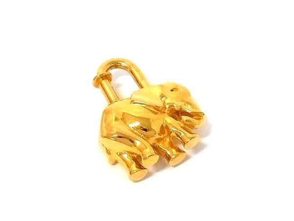 □美品□ HERMES エルメス カデナ エレファント 象 キーホルダー キー