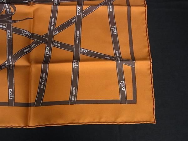 □新品同様□ HERMES エルメス ボルデュック リボン カレ45 プチカレ