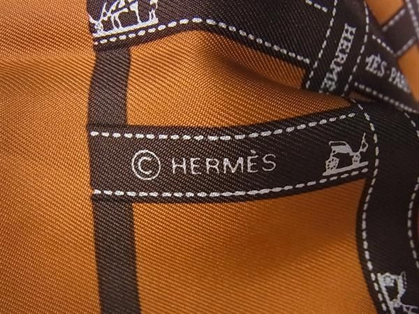 □新品同様□ HERMES エルメス ボルデュック リボン カレ45 プチカレ