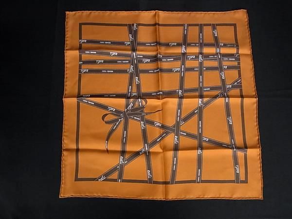 □新品同様□ HERMES エルメス ボルデュック リボン カレ45 プチカレ