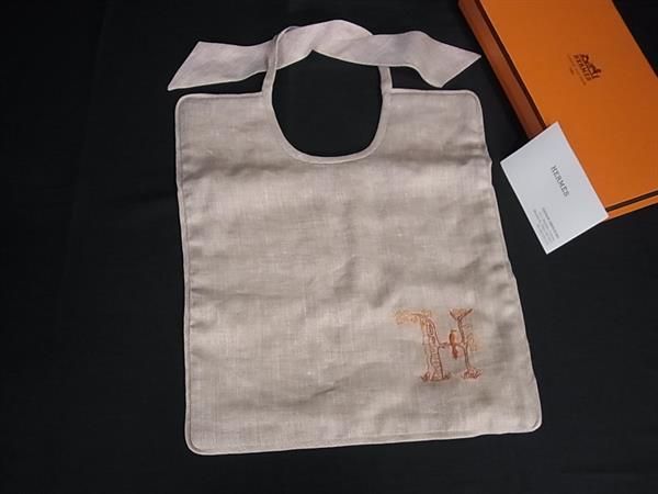 □新品□未使用□ HERMES エルメス リネン100％ 鳥 バード ベビー