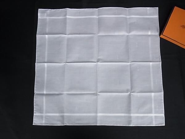 □新品同様□ HERMES エルメス Hパッサン コットン100％ ハンカチーフ
