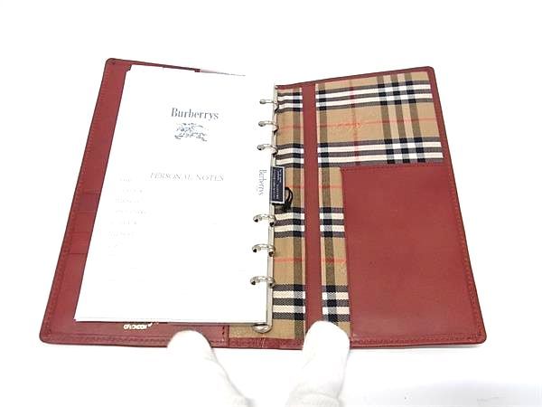 □新品同様□ Burberrys バーバリーズ レザー 6穴式 手帳カバー