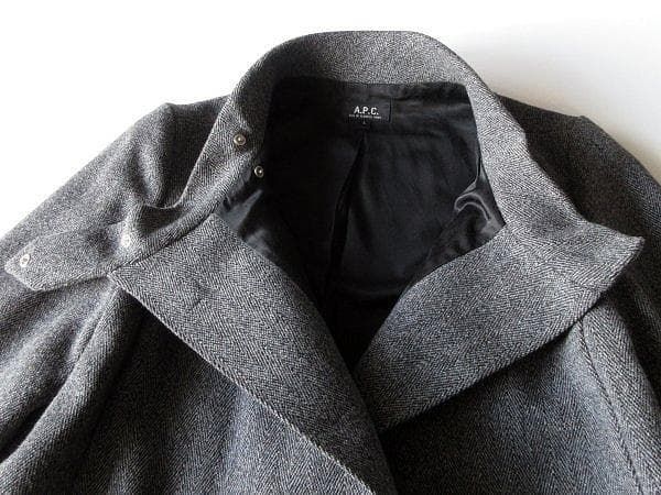 希少 ビンテージ A.P.C. アーペーセー ウール ヘリンボーンツイード
