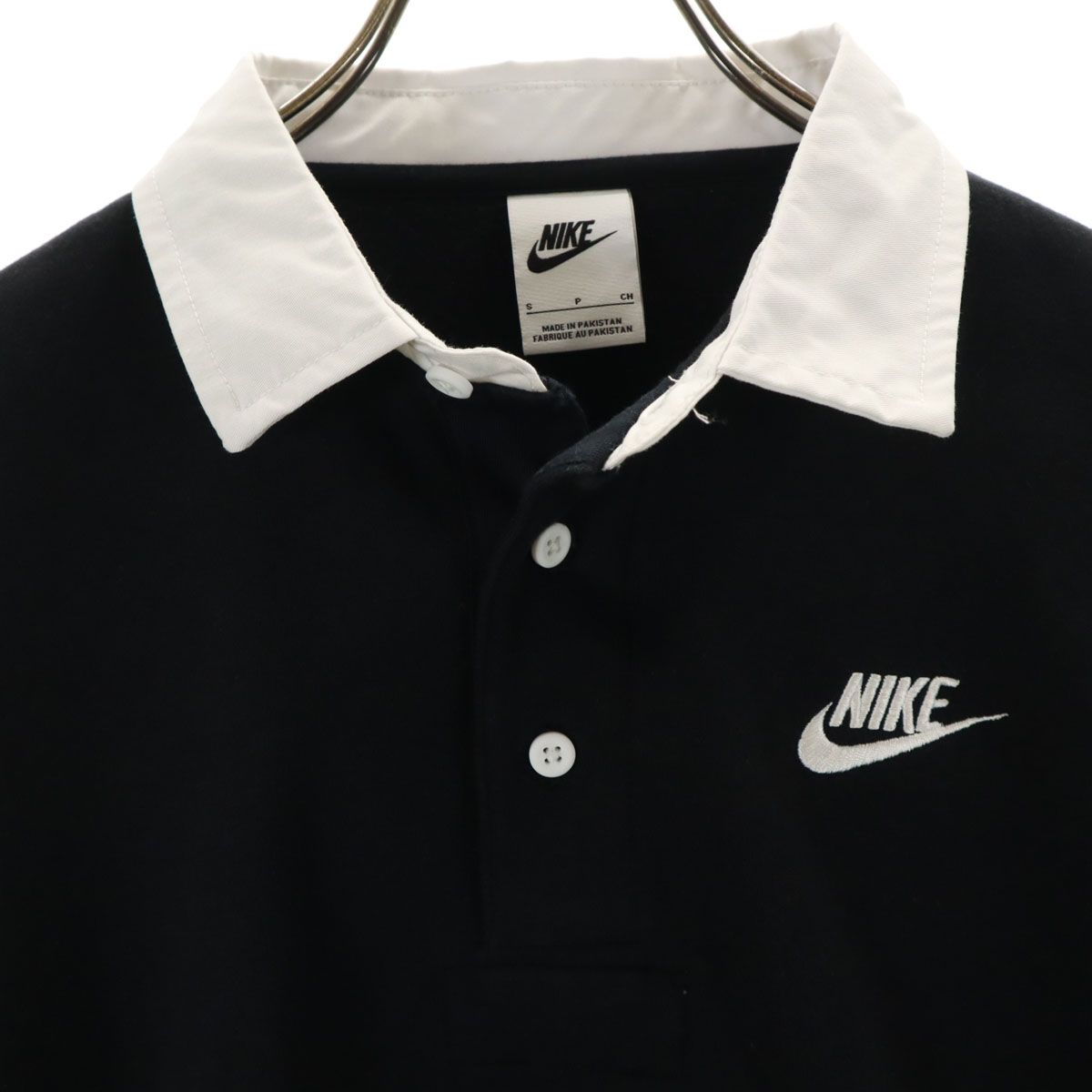 NIKE ナイキ 長袖 ポロシャツ S ブラック 裏起毛 メンズ 古着 - メルカリ