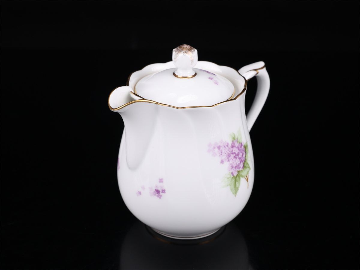 OKURA 【大倉陶園】 金彩紫花文 カップ＆ソーサー ティーポット