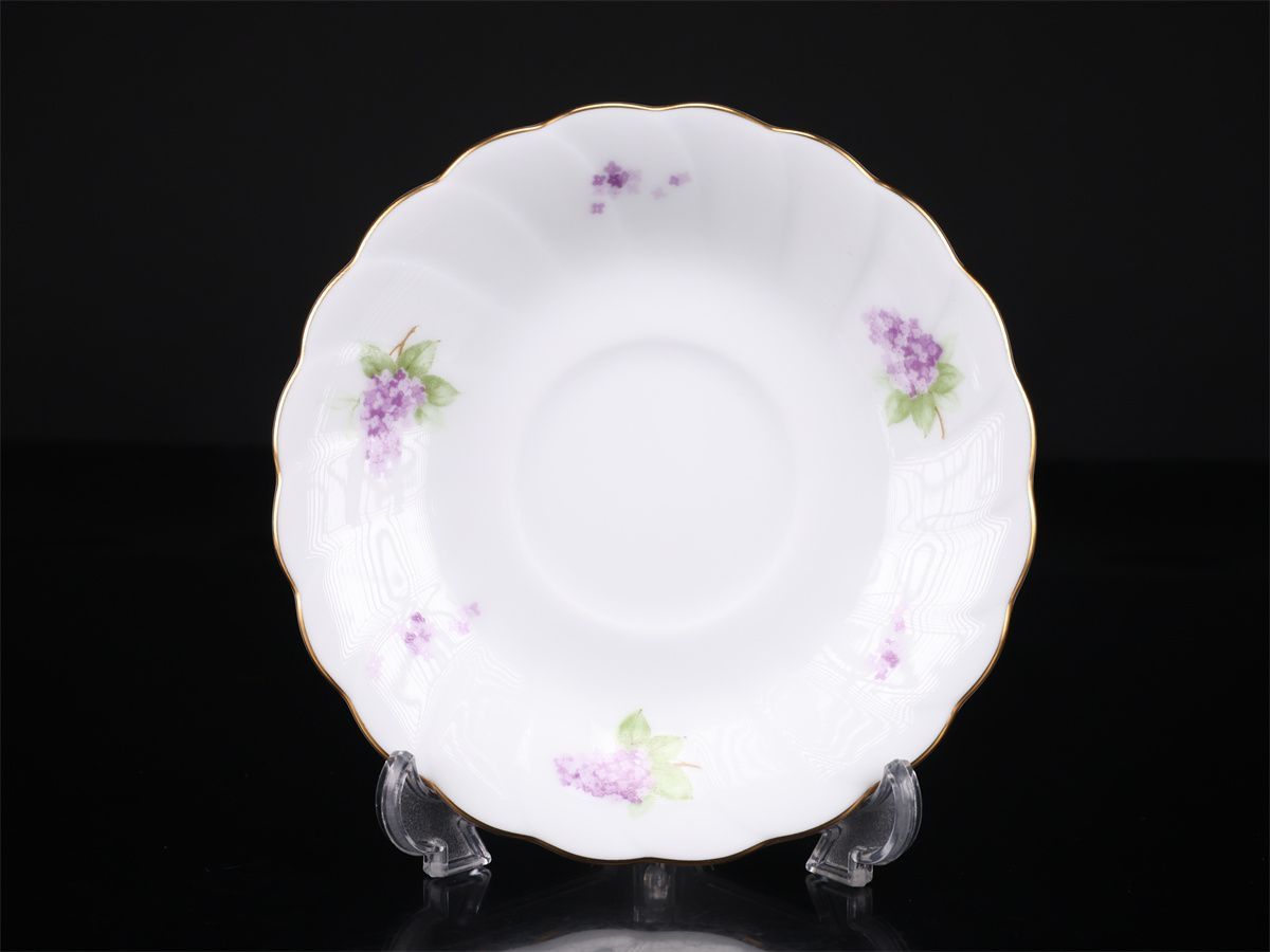 OKURA 【大倉陶園】 金彩紫花文 カップ＆ソーサー ティーポット