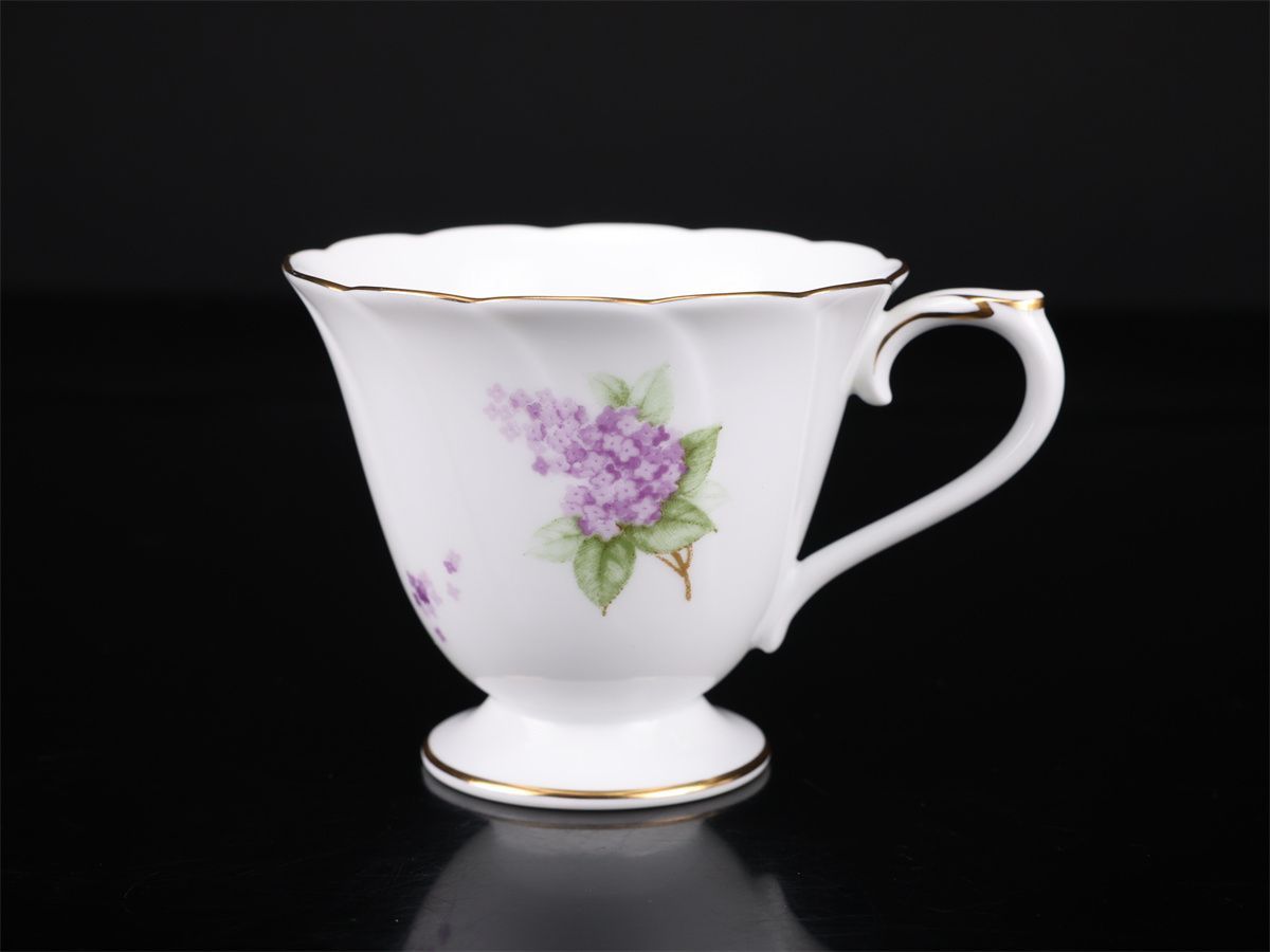 OKURA 【大倉陶園】 金彩紫花文 カップ＆ソーサー ティーポット