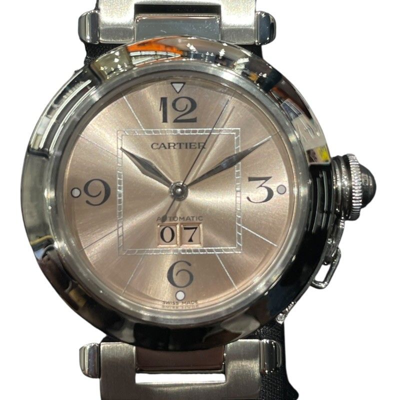 カルティエ Cartier パシャC35mm ビッグデイト W31058M7 ピンク