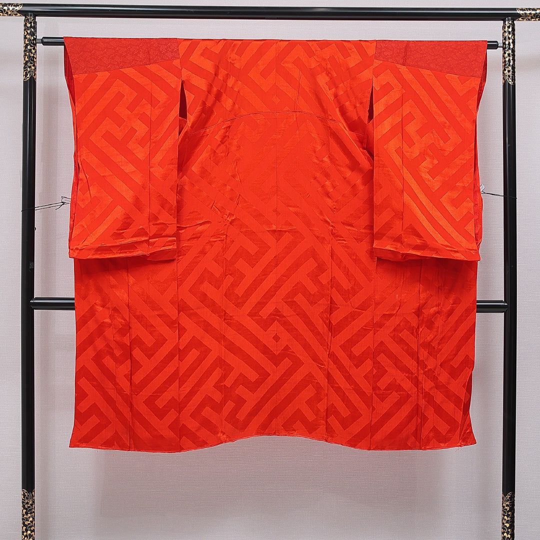 アンティーク 振袖用 長襦袢 無双袖 身丈120cm 裄丈61cm 正絹 Aランク