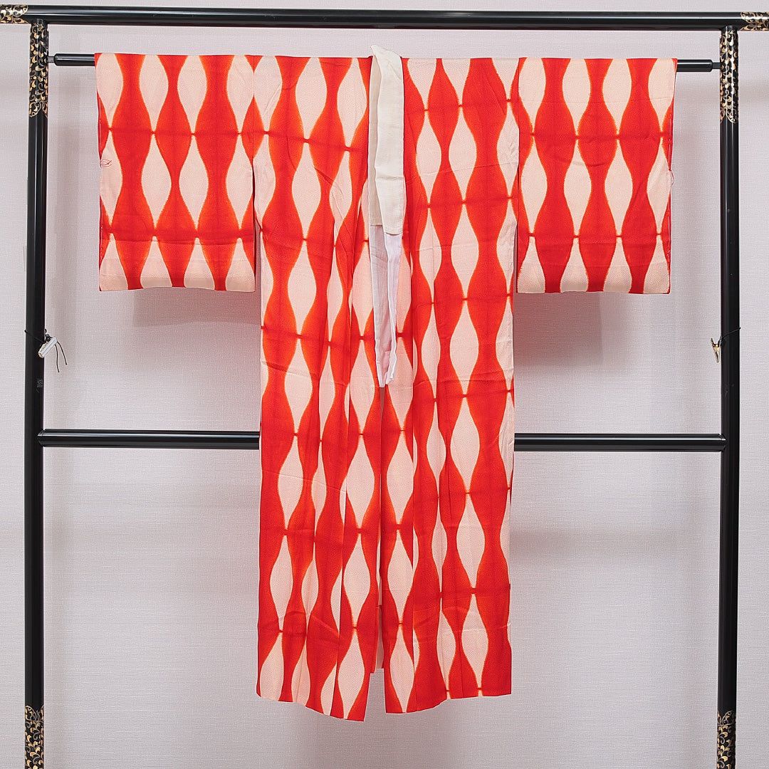 アンティーク 長襦袢 無双袖 身丈130cm 裄丈64cm 正絹 Aランク Lサイズ