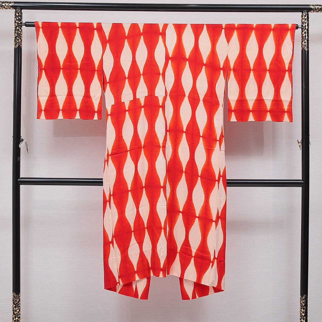 アンティーク 長襦袢 無双袖 身丈130cm 裄丈64cm 正絹 Aランク Lサイズ