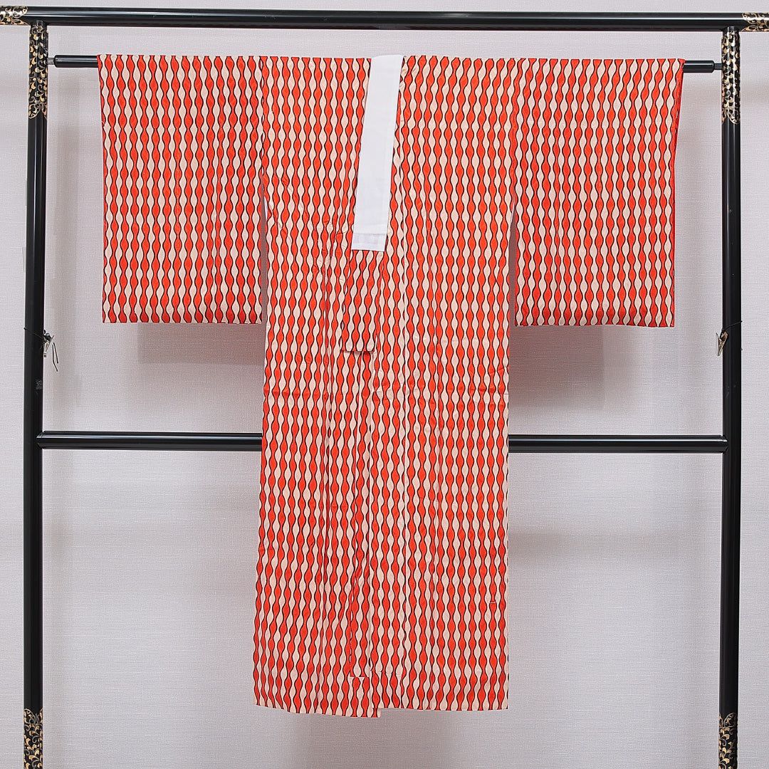 アンティーク 長襦袢 無双袖 身丈132cm 裄丈65cm 正絹 Cランク XL