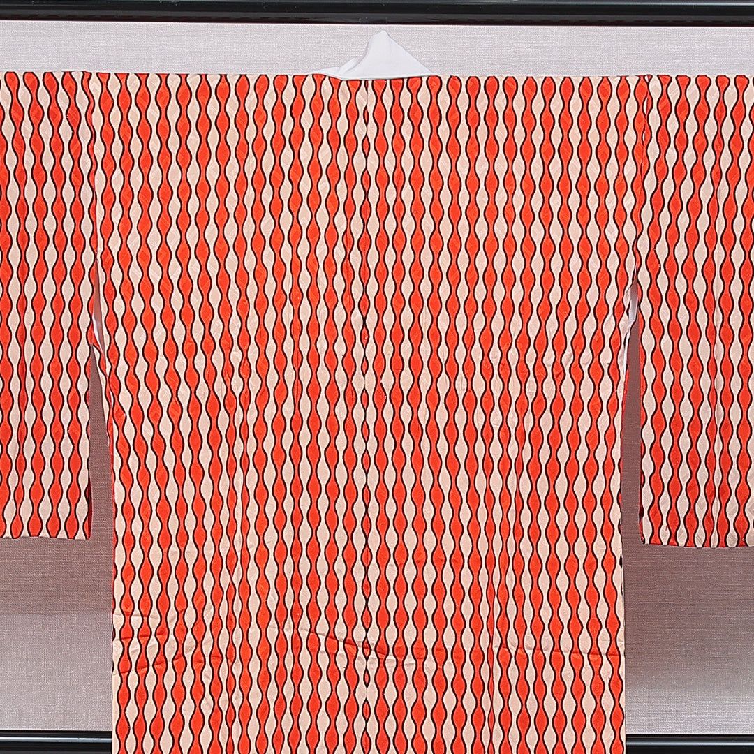 アンティーク 長襦袢 無双袖 身丈132cm 裄丈65cm 正絹 Cランク XL