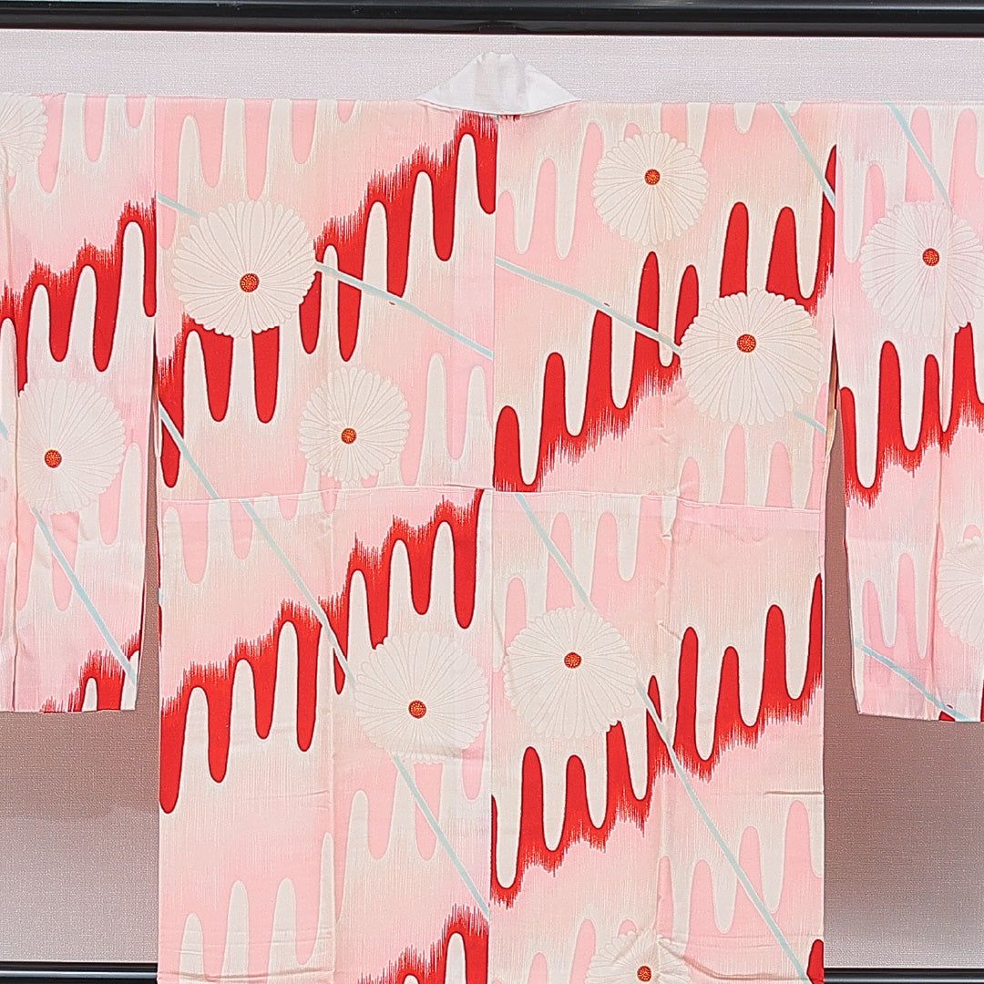 アンティーク 長襦袢 無双袖 身丈124cm 裄丈63cm 正絹 Cランク Mサイズ