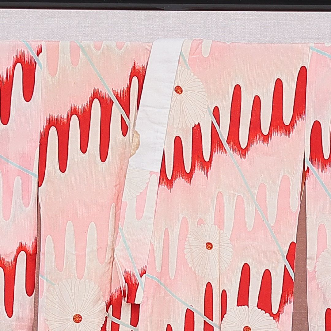 アンティーク 長襦袢 無双袖 身丈124cm 裄丈63cm 正絹 Cランク Mサイズ