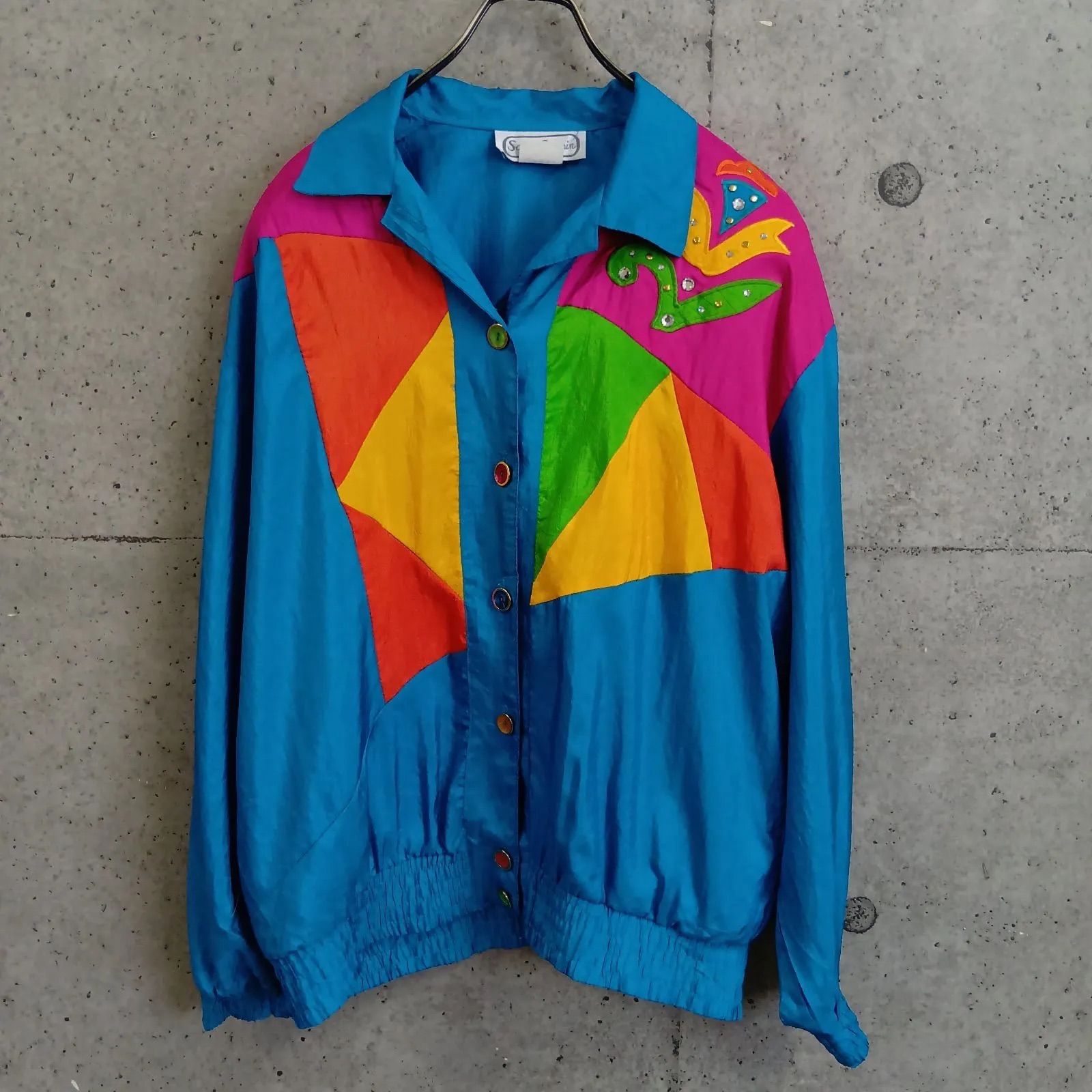 USED】US 古着 Saint Germain Paris レトロ クレイジーパターン