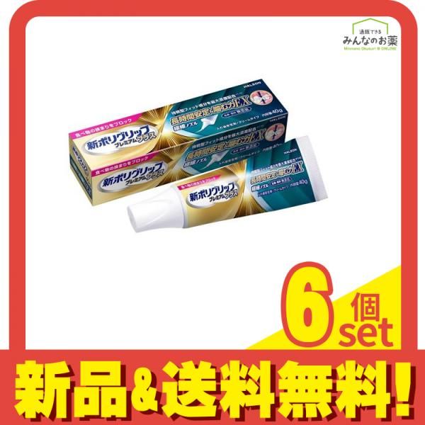 新ポリグリップ プレミアムプラス 長時間安定&噛む力EX 40g 6個セット まとめ売り