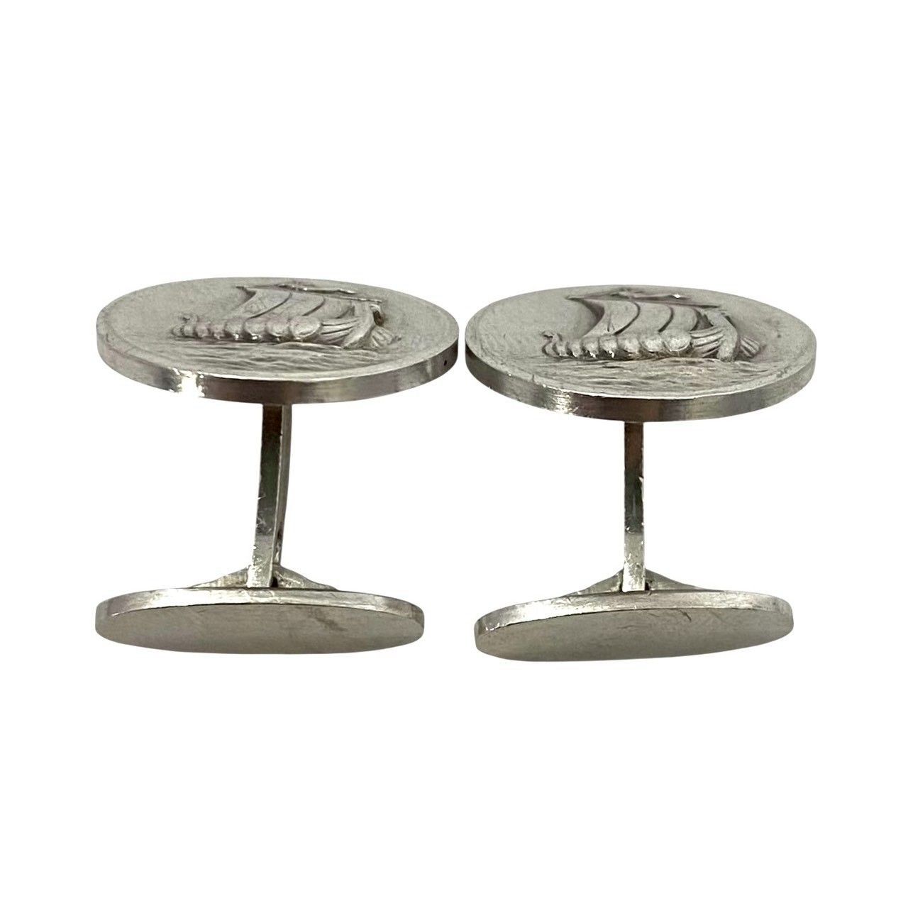 GEORG JENSEN】50 カフス 帆船 SV925 SILVER/シルバー 総重量約16.2g