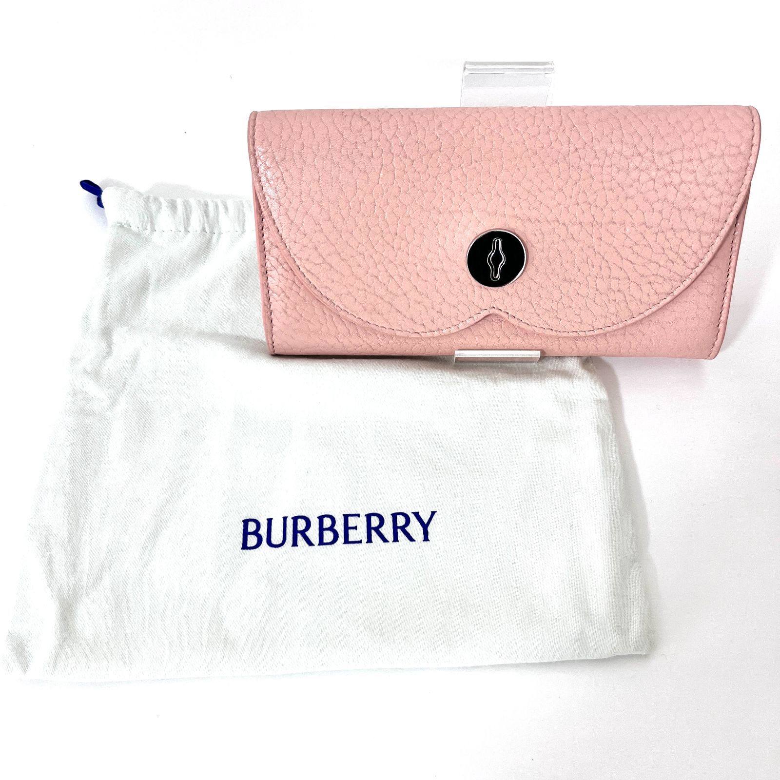 SD5971 美品！ BURBERRY バーバリー チェス レザー 二つ折り長財布 