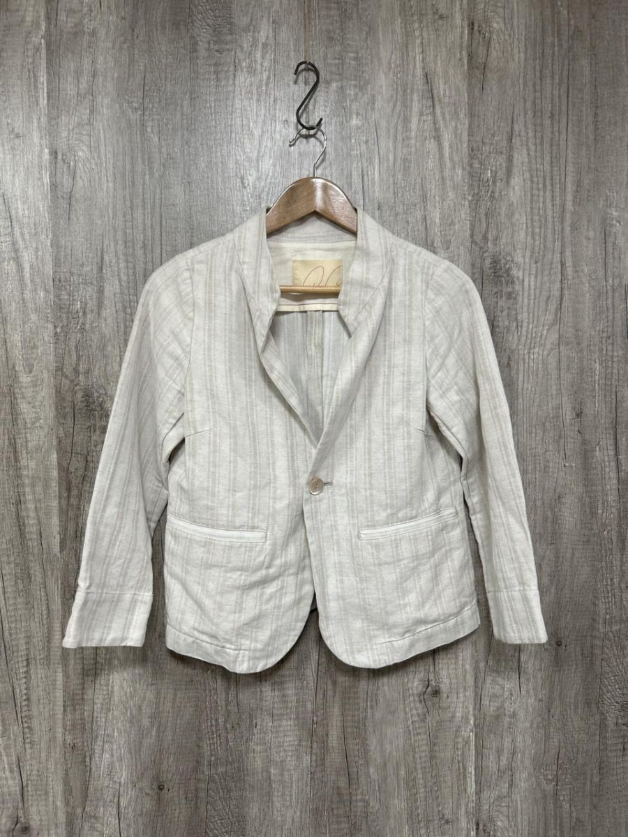pal las palace パラスパレス 日本製 ストライプ リネン混 ジャケット