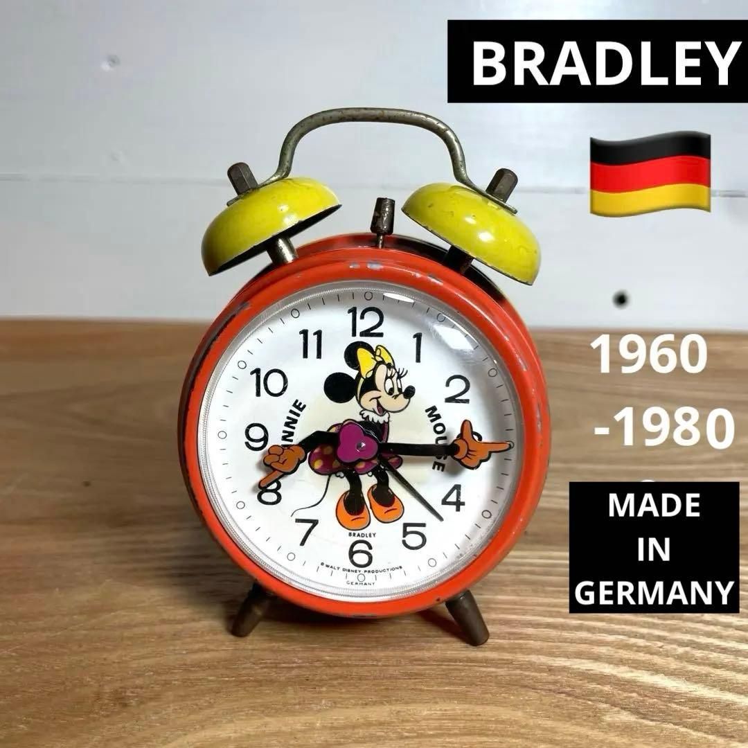 BRADLEY ドイツ製 1960～80年 希少な ミニー ゼンマイ目覚まし時計 BRADLEY ドイツ製 1960～80年 希少な ミニー ゼンマイ目覚まし時計