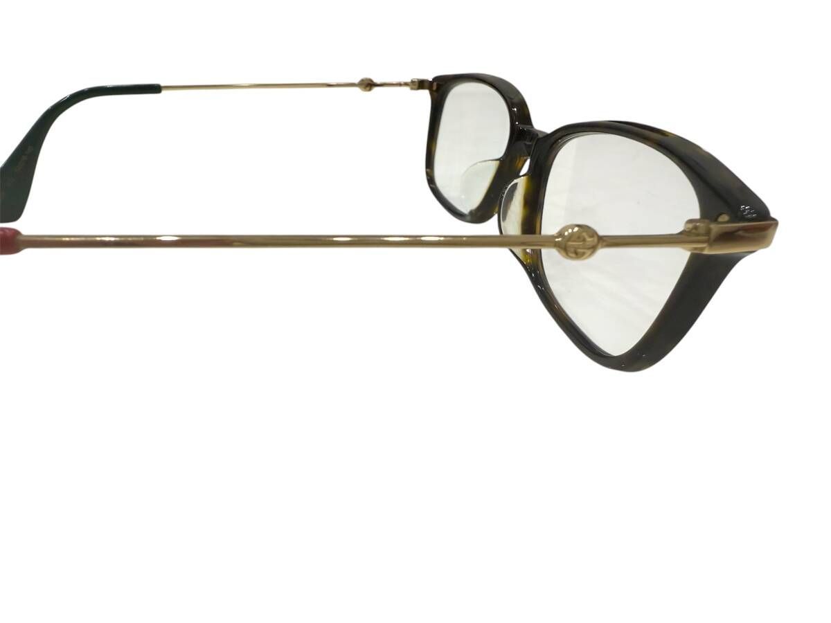 美品 GUCCI グッチ サングラス メガネフレーム 緑赤 べっ甲 ケース付き