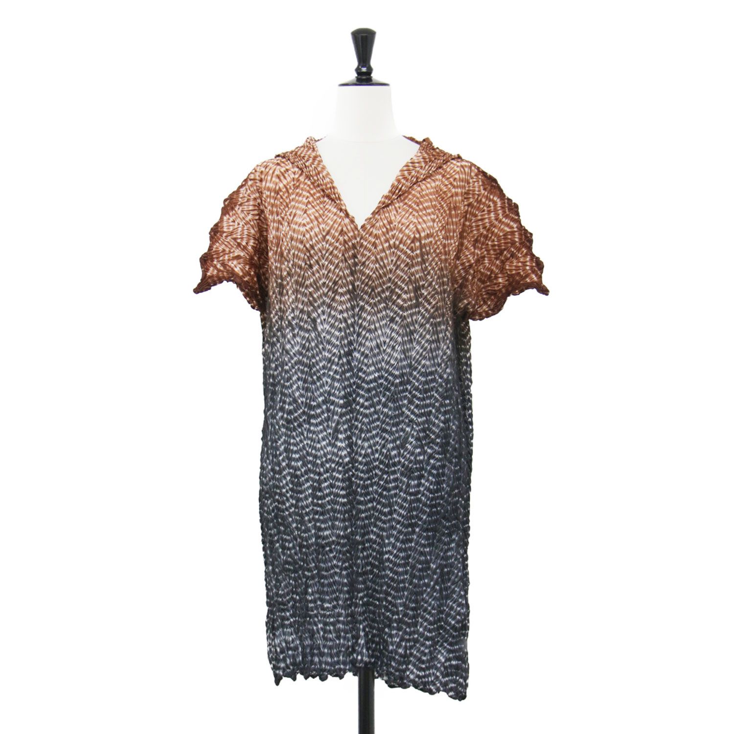 ISSEY MIYAKE イッセイミヤケ ワンピース ブラウン ブラック サイズ:M