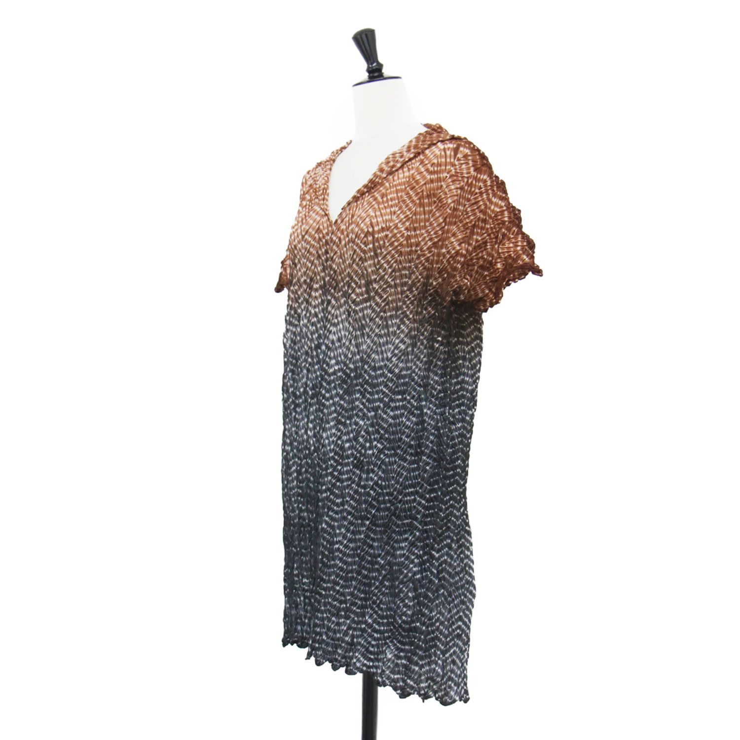 ISSEY MIYAKE イッセイミヤケ ワンピース ブラウン ブラック サイズ:M