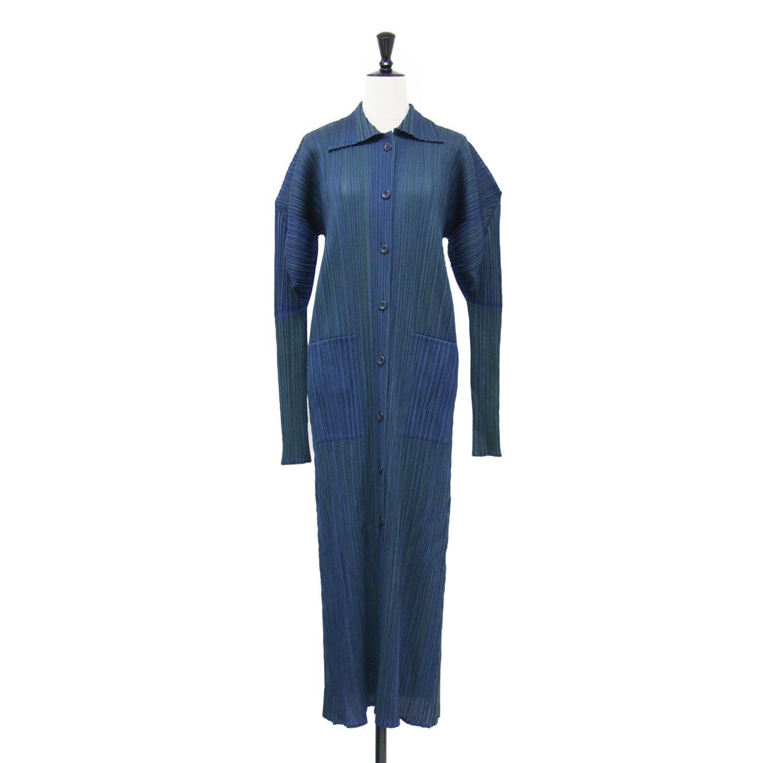 美品】PLEATS PLEASE プリーツプリーズ ワンピース ネイビー カーキ