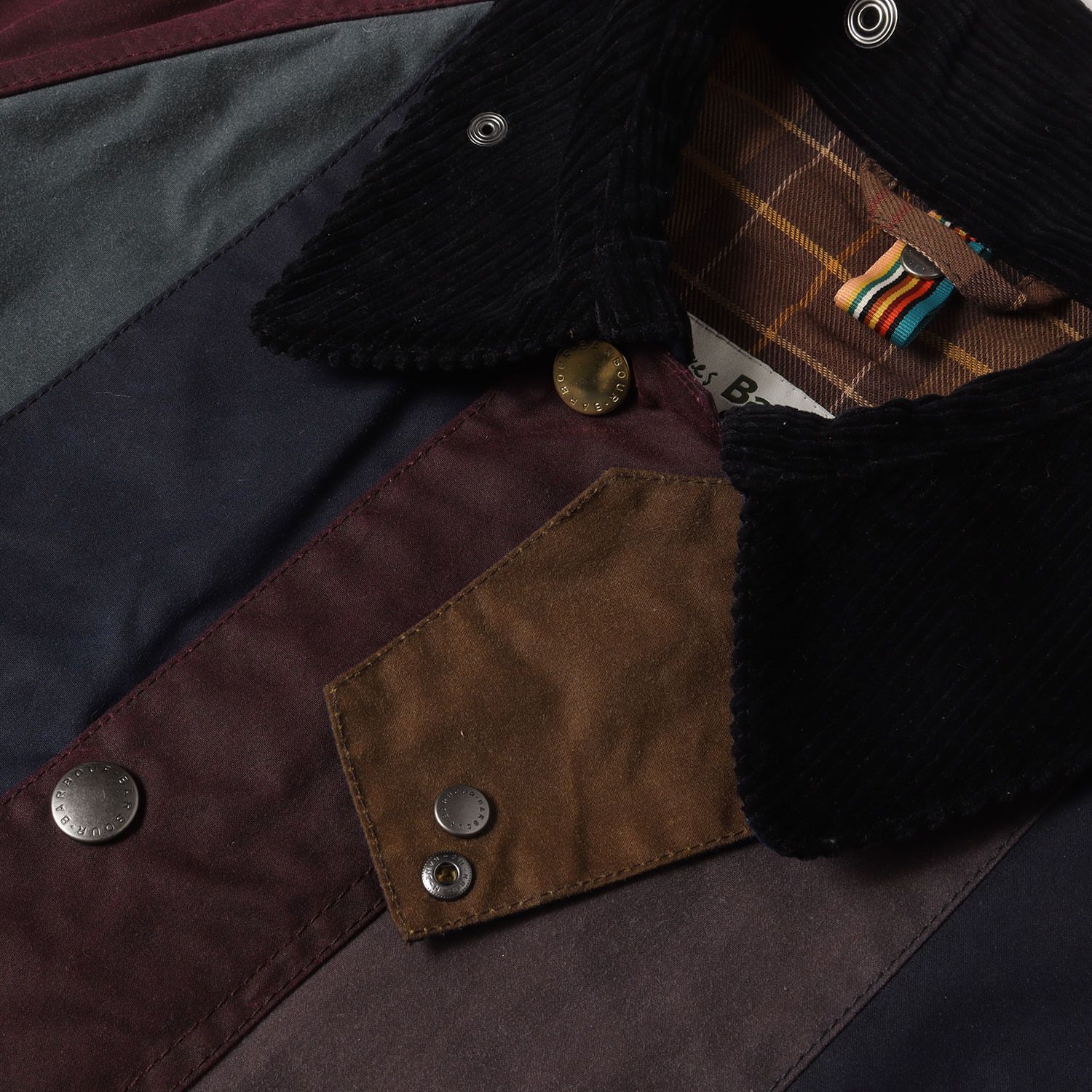 【美品】BARBOUR バブアー ジャケット  パープル マルチ サイズ:40 | 25AW Paul Smith 裏地カウプリント マルチストライプ オーバーサイズ ビデイル ジャケット Oversized Bedale | 上着 アウター ブルゾン【メンズ】【中古】 美品】BARBOUR バブアー ジャケット パープル マルチ サイズ:40 | 25AW