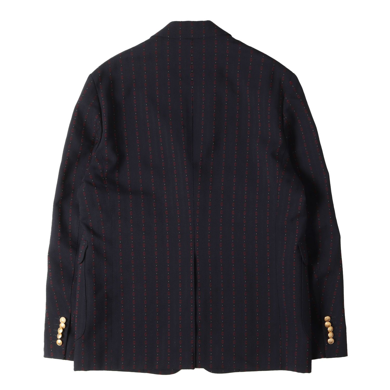 GUCCI グッチ ジャケット ネイビー 紺 サイズ:52 | Gロゴストライプ 2B