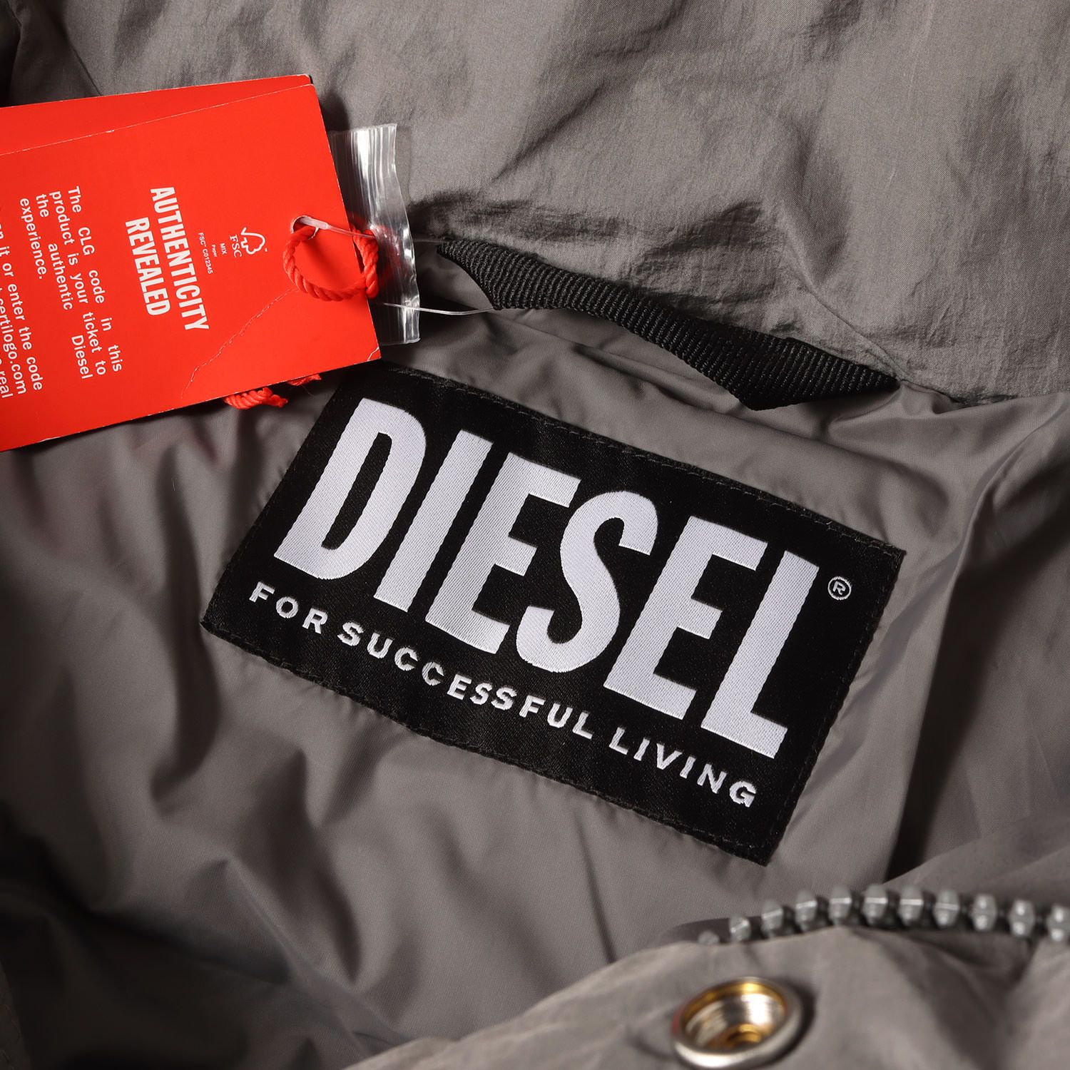 DIESEL ディーゼル ジャケット グレー サイズ:L | オーバルDワッペン
