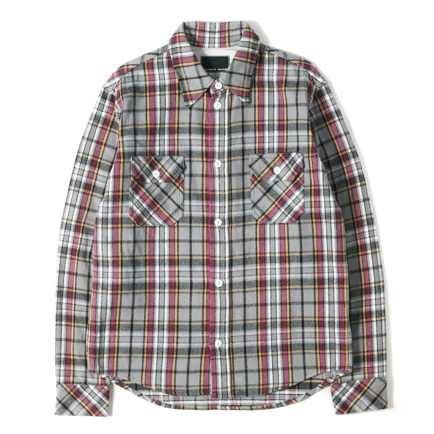 NUMBER (N)INE ナンバーナイン シャツ グレー パープル サイズ:4