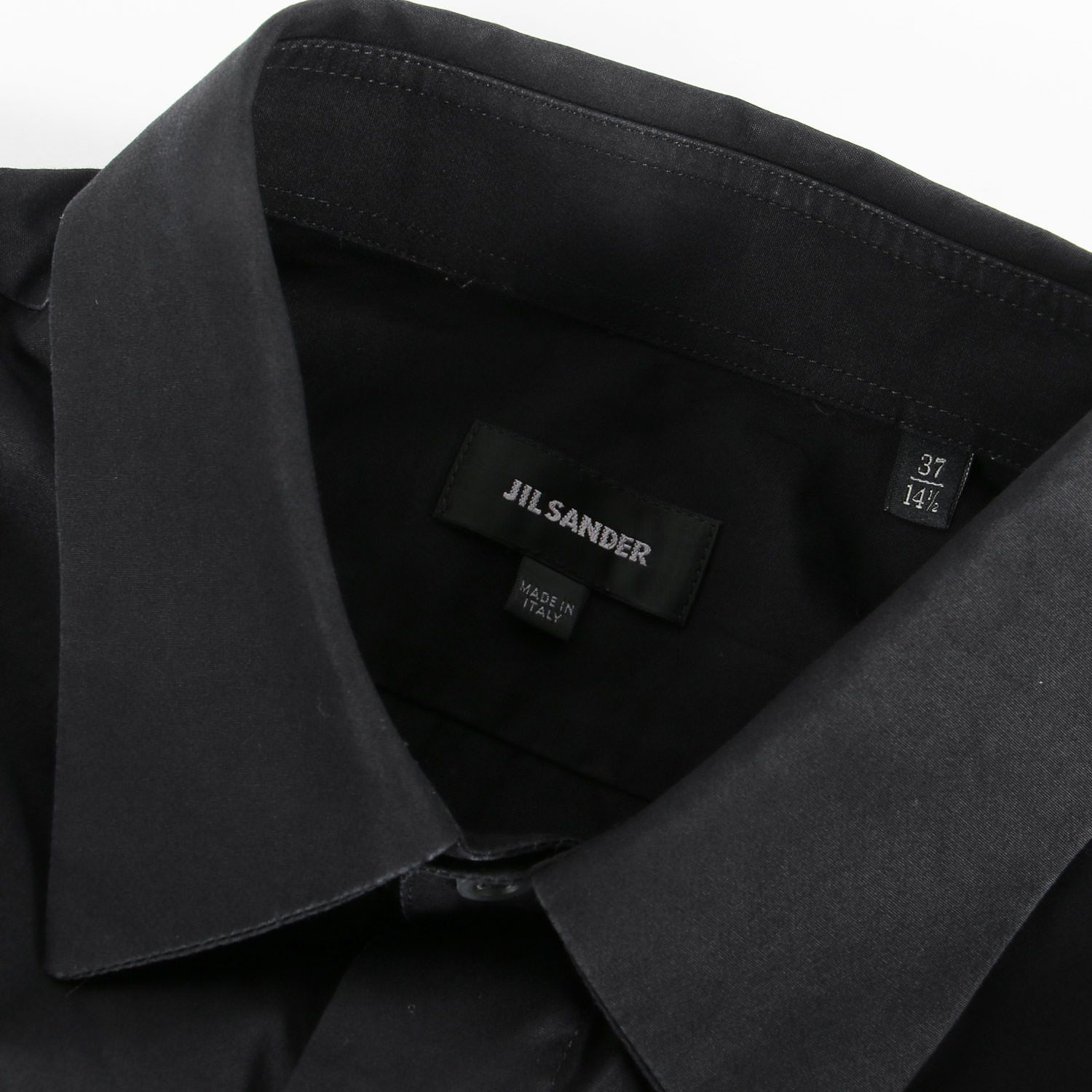 JIL SANDER ジル・サンダー シャツ ブラック 黒 サイズ:14 1/2(37