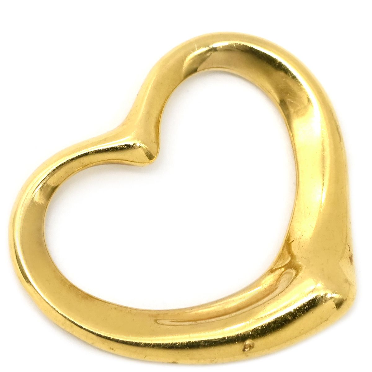 ティファニー Tiffany & Co ペンダントトップ オープンハート イエロー