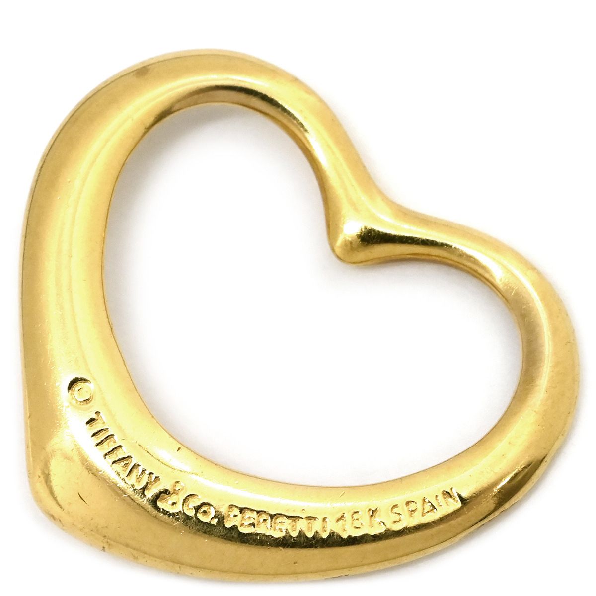 ティファニー Tiffany & Co ペンダントトップ オープンハート イエロー 
