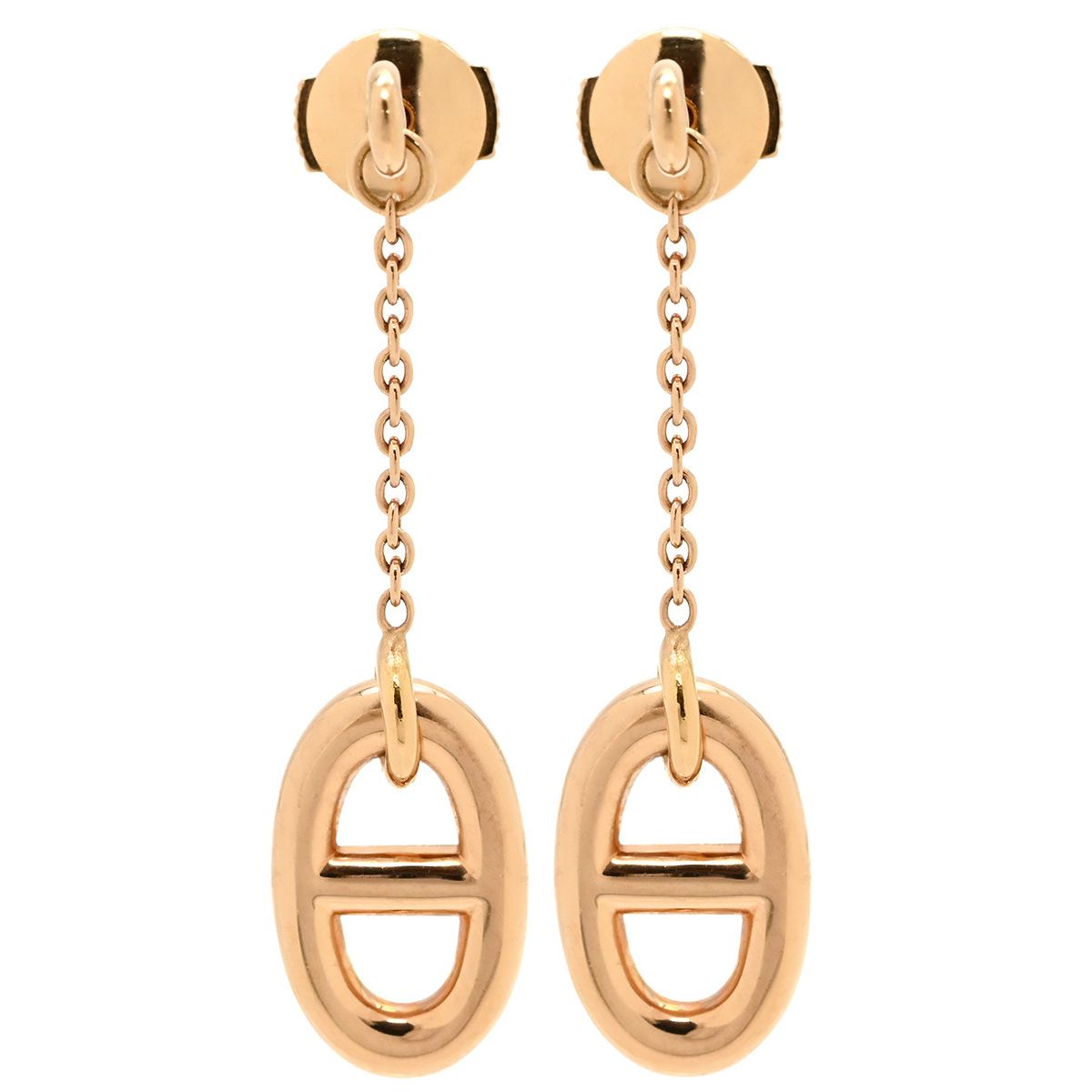 エルメス HERMES ピアス ファランドール PM ピンクゴールド K18PG