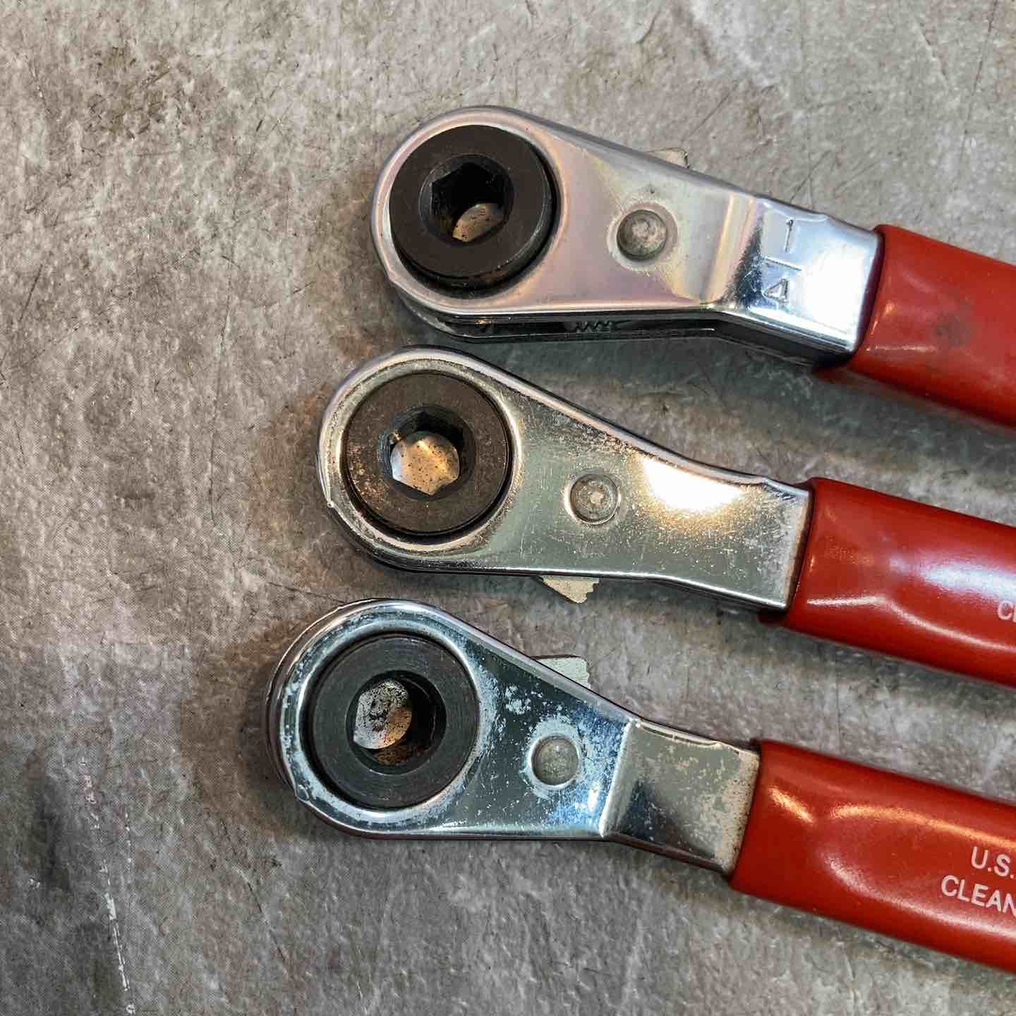 中古品】マックツール/MACTOOLS 1/4 ミニビットラチェット 3本セット 