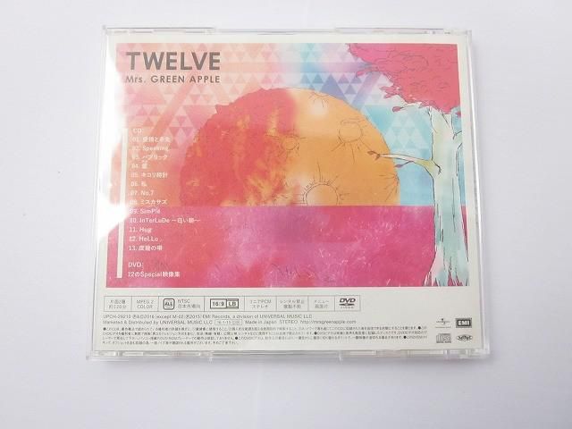 アーティスト Mrs.GREEN APPLE CD TWELVE 初回限定盤 DVD付き 中古品