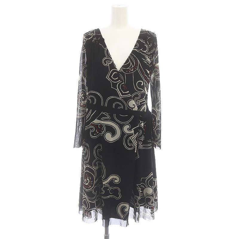 ヴィヴィアンタム VIVIENNE TAM 総柄 パワーネット ラップワンピース