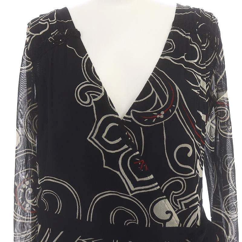 ヴィヴィアンタム VIVIENNE TAM 総柄 パワーネット ラップワンピース