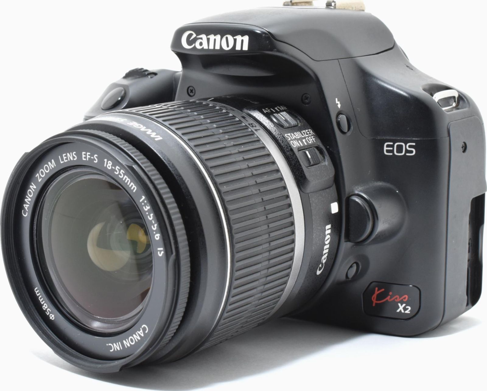 B24[7396]4 キヤノン Canon EOS kiss X2 ボディ 18-55mm IS 手振れ補正