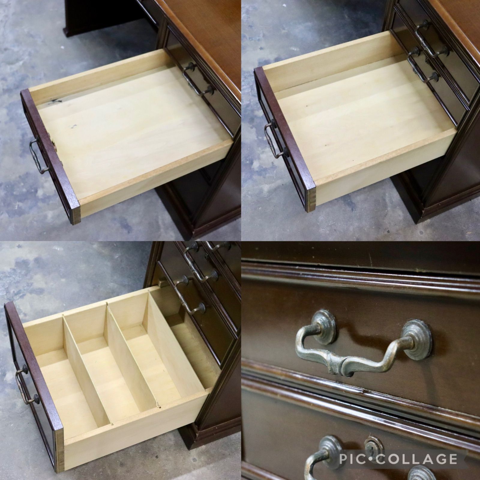 GMHH67○片袖机 書斎机 学習机 勉強机 役員デスク ヴィンテージ