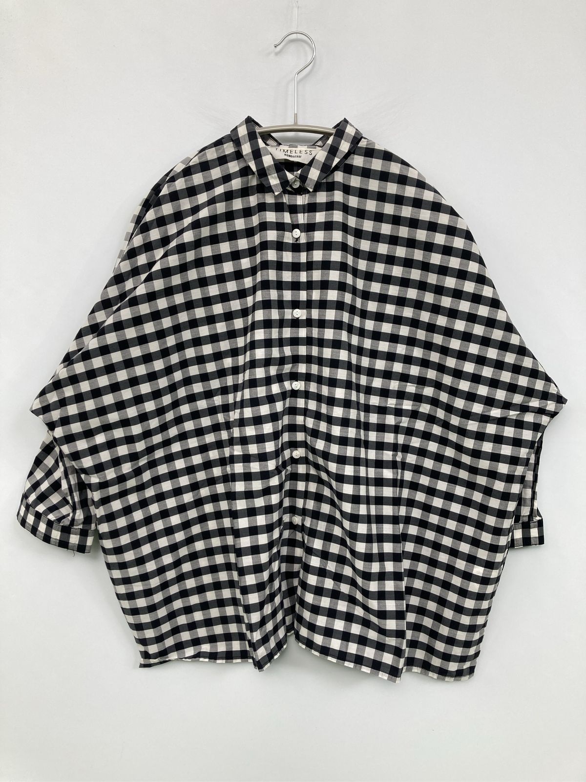 bonbazaar シャツ/ブラウス F ブラック コットン ナイロン チェック柄