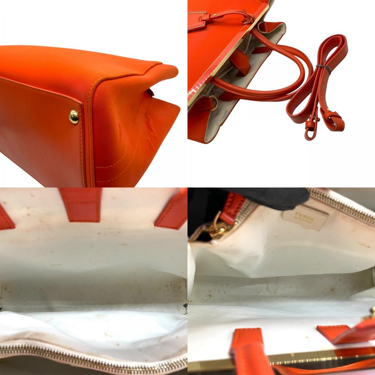 FENDI トゥージュール ハンドバッグ ナイロン レザー 2WAY トート