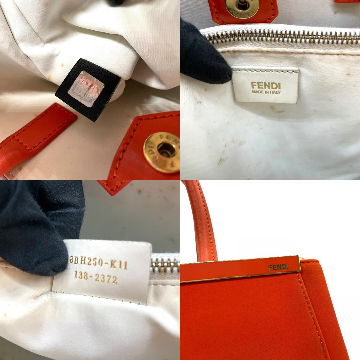 FENDI トゥージュール ハンドバッグ ナイロン レザー 2WAY トート