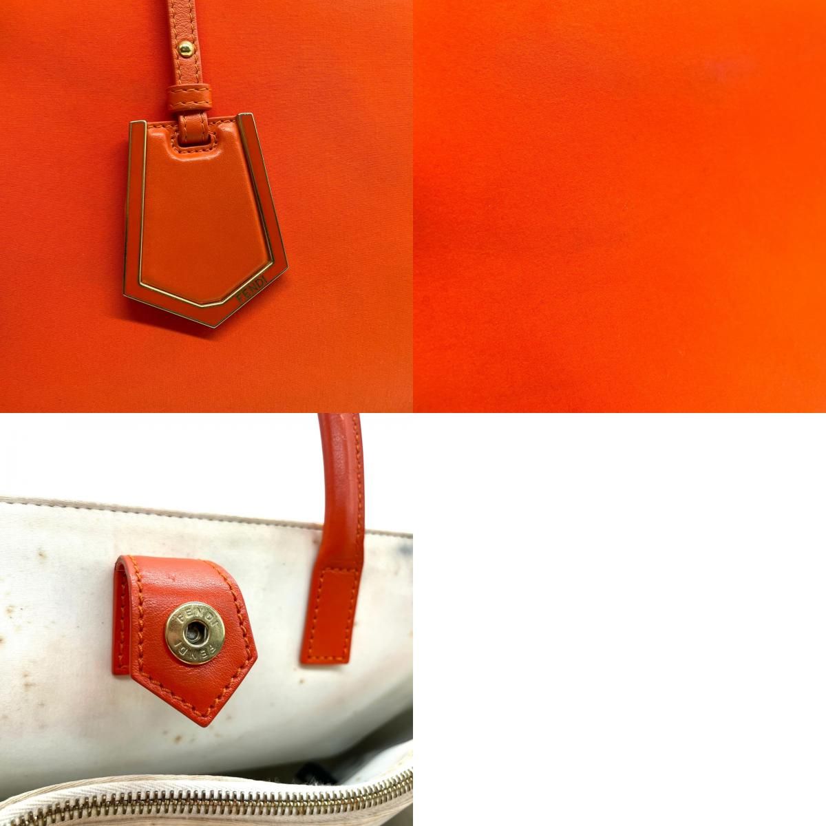 FENDI トゥージュール ハンドバッグ ナイロン レザー 2WAY トート